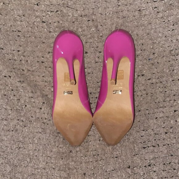 L'INTERVALLE-Bright Pink Patent Leather Stiletto Pumps-Stunning!-Sz 10-Near Mint - Picture 7 of 7